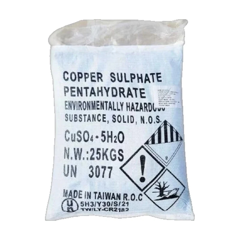 CuSO4.5H2O - Copper Sulphate Pentahydrate 24.5%, Đài Loan, 25kg/bao.