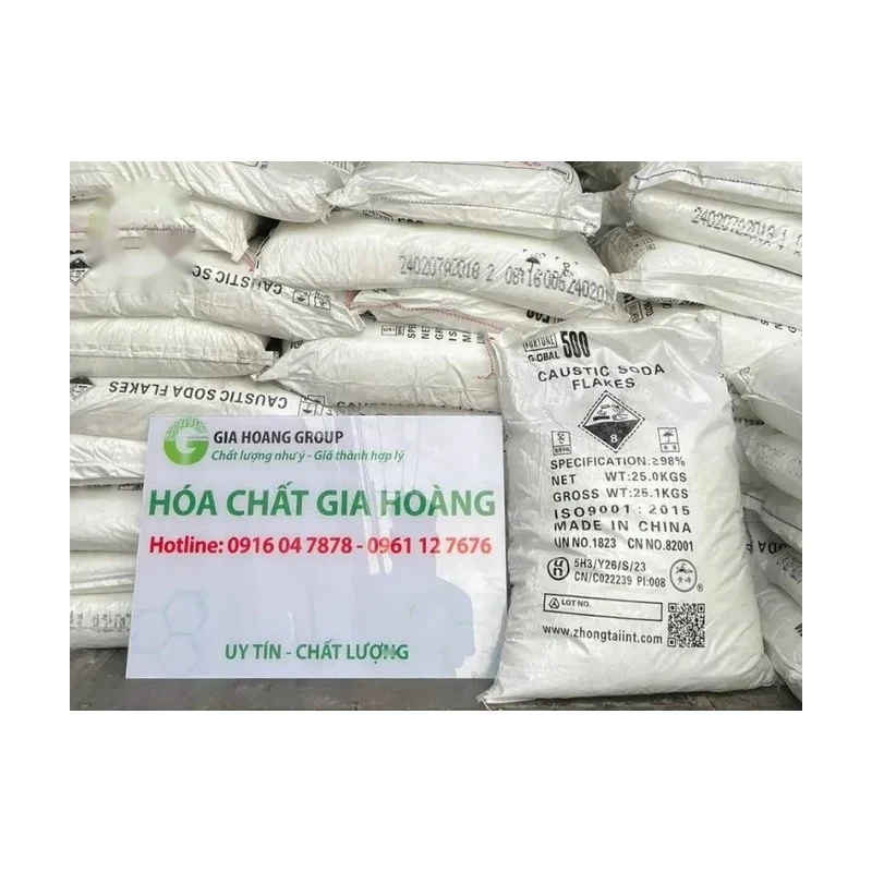 Hóa chất xút vảy NaOH 99% - Natri Hydroxit, Trung Quốc